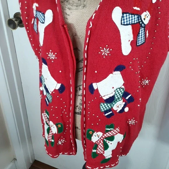 Bobbie Brooks Sweater Vest Holiday Size XL - Picture 3 of 8